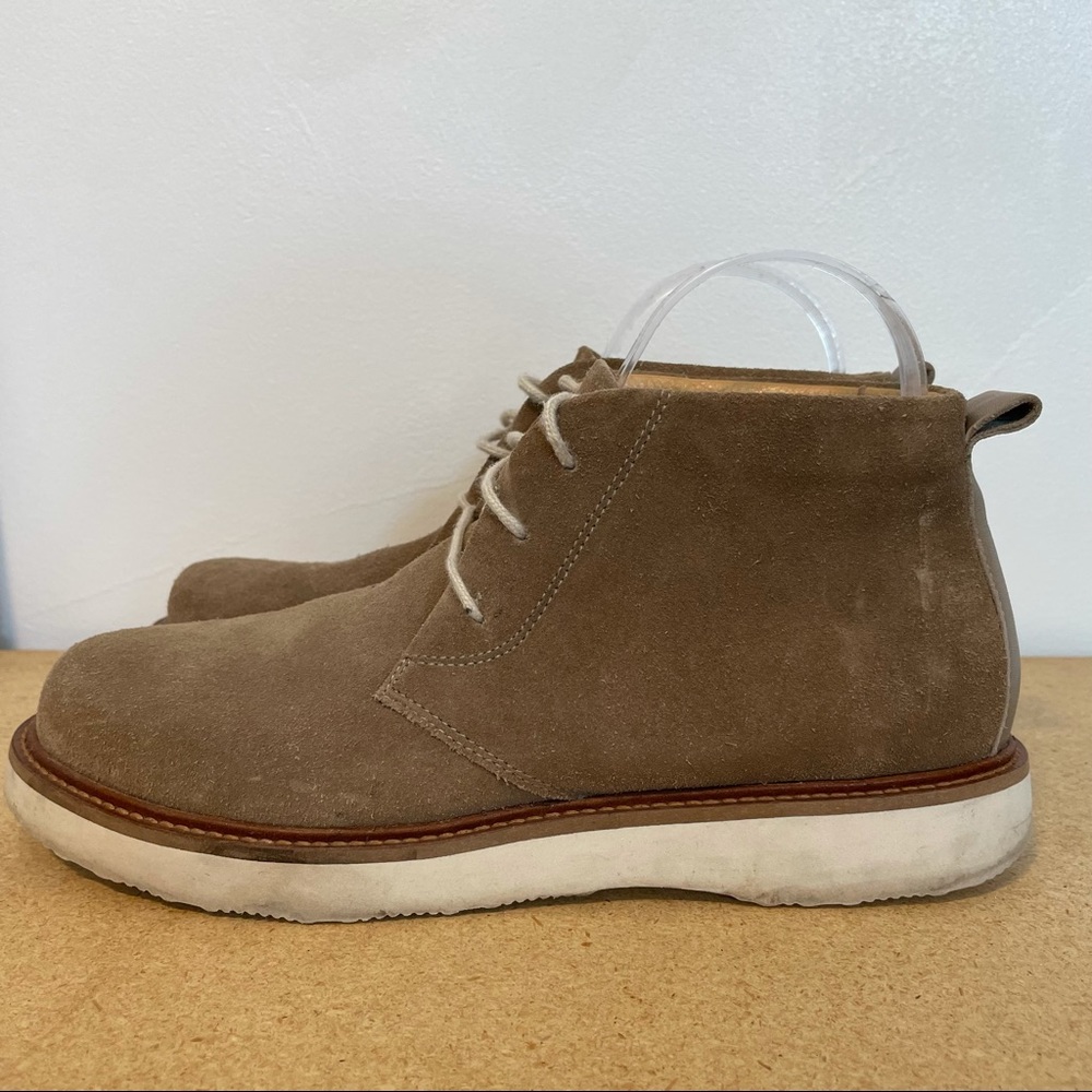 Samuel Hubbard Leather Suede Lace Up Boots Tan 9